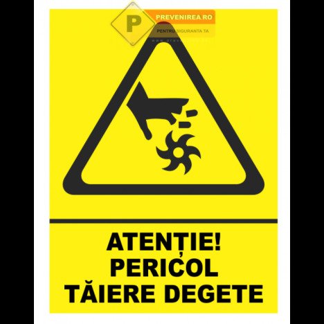 Indicator pericol de taiere la degete